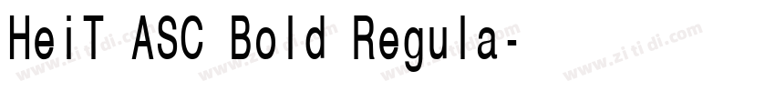 HeiT ASC Bold Regula字体转换